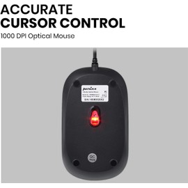 S-New-Mice-B Wired USB Optical Mouse USB Mouse Ageless Wired Mice for Mac Laptop Computer Durable long lasting Mouse With Led Light USB Computer Slim Mice Black