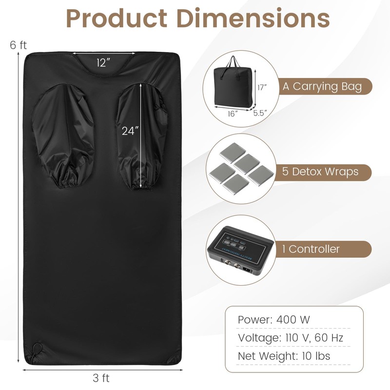 ARLIME Infrared Sauna Blanket, Portable Full-Body Home Sauna Blanket, Wraps,