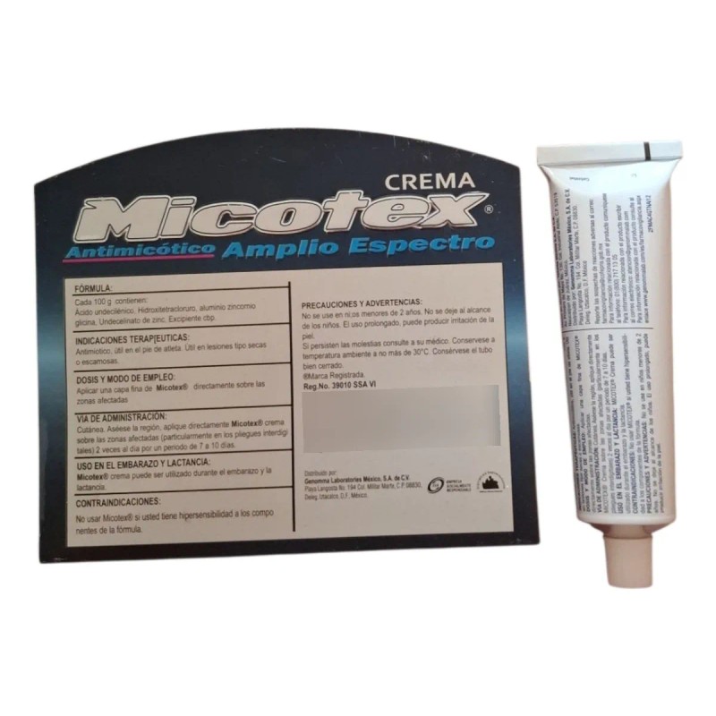 Micotex Crema Antimicótica Pie De Atleta 40gr Tubo