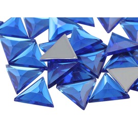 Allstarco 5mm Blue Sapphire A09 Flat Back Triangle Tiny Acrylic Rhinestones Plastic Gems Costume Jewels Embelishments for DIY and Crafts - 150 Pieces