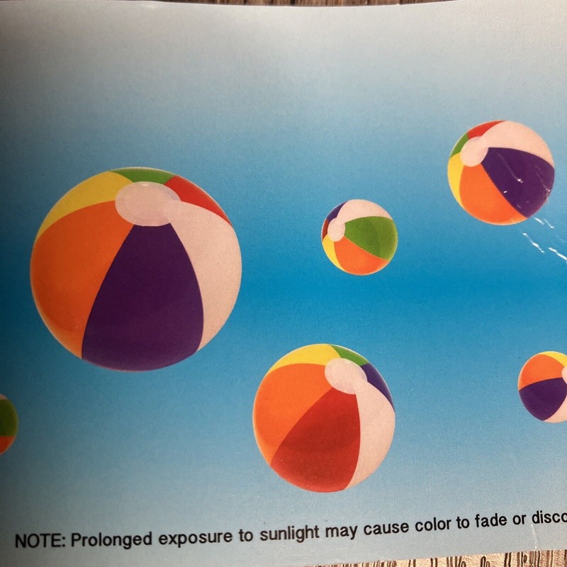 KANGAROO 12" Inch Inflatable Pool Party Toy Rainbow Beach Ball