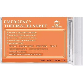 QIO CHUANG Emergency Mylar Thermal Blankets Survival  Camping Blanket