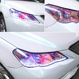 Riloer Car Light Film, Tint Vinyl Film for Headlight, Rear Light, Taillight Fog Lamp, Purple Color Changing, 30 * 120CM