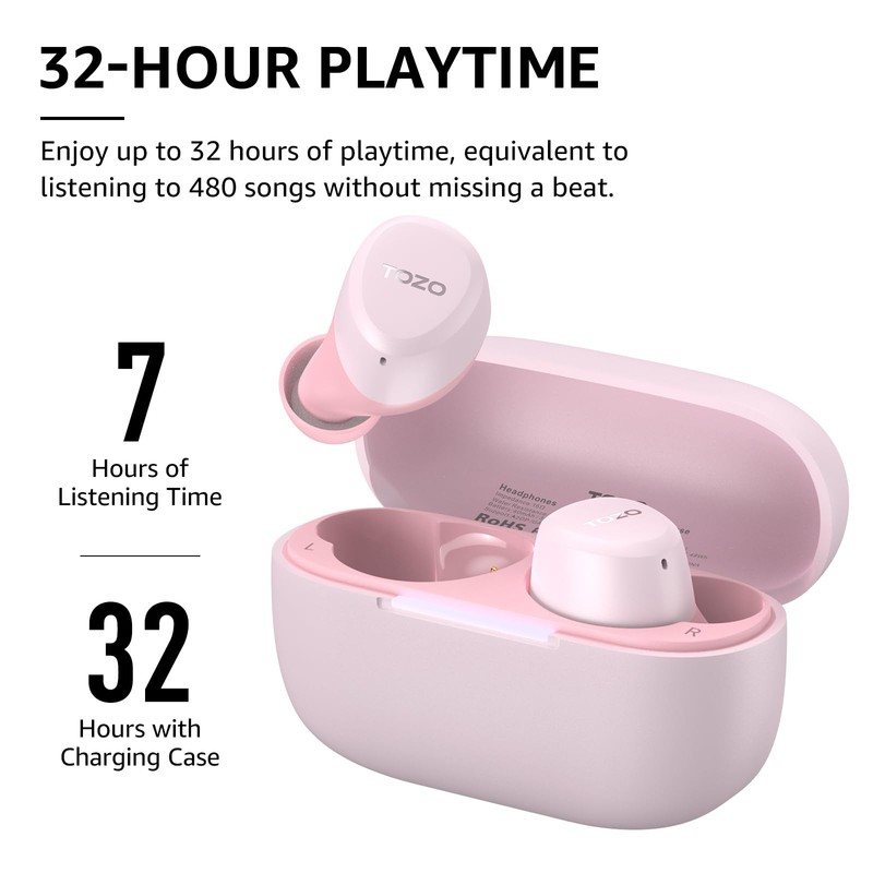TOZO A1 Wireless Earbuds Bluetooth 5.3 Light Weight in Ear