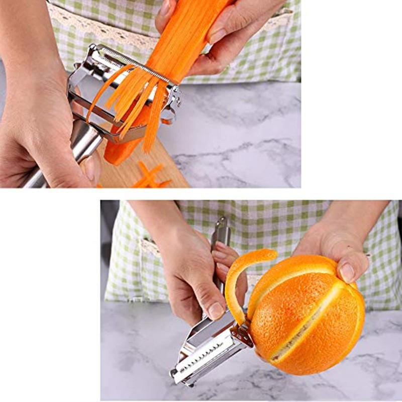 Zittop Stainless Double Sided Blade Multi-functional Peeler Vegetable Peeler Double