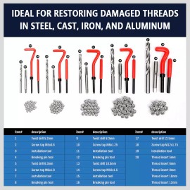 Unbranded 131Pc Professional Helicoil Thread/Rethrea