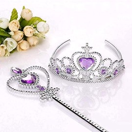 CREDIBLE NT5092 Kids Princess Dress Costume, 4 Piece Set, Mermaid (Princess Dress, Heart Tiara, Magic Wand, CREDIBLE Original Goods), US Size 8 (JP Size 120)