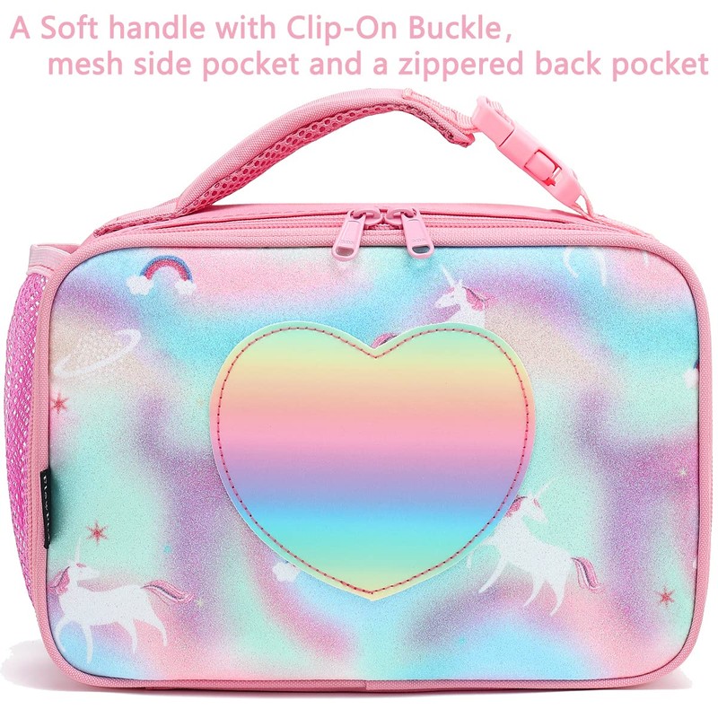 FlowFly Kids Lunch box Insulated Soft Bag Mini Cooler Back