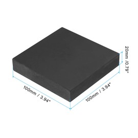 PATIKIL Rubber Bench Block 4"x4"x0.8", Square Stamping Base for Jewelers Hammering, Shaping, Chasing, Flattening Metals, Black