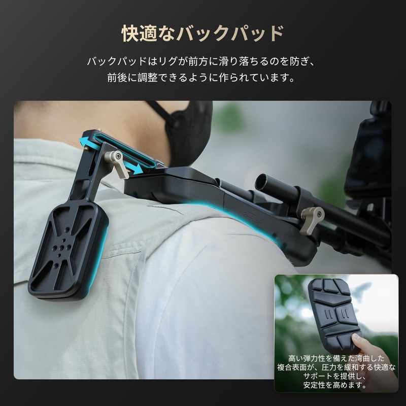 SmallRig Universal Shoulder Pad 15mm with Dual Rod Clamp 15mm