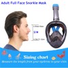 Wsobue Diving Mask, Full Mask, Snorkel Mask, Anti-Fog, Anti-Leak, 180°
