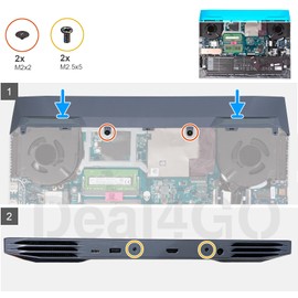 Deal4GO Rear Cover Cap Air Outlet Heat Plate SUB Assy CTCJ6 0CTCJ6 AP36N000DK1 Replacement for Dell G15 5510 (Black)