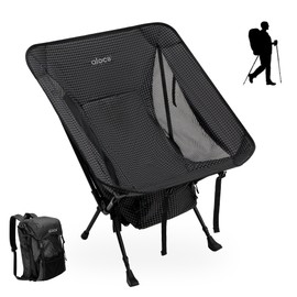 Alocs 3-in-1 Camping Chairs, Backpack Wearable Chair with Aluminium Trekking Poles, Fishing Chair for Hiking Backpacking Climbing Hunting and Outdoor