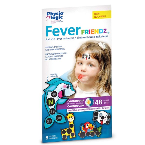 Physio Logic Fever-Friendz Stick-On Thermometer Fever Indicators for Kids 1 count