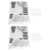 2Pcs Clear Stamp English Words Pattern Clear Safe Reusable TPR