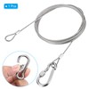 PATIKIL Safety Cable Lock Wire with Snap Hook 2M 2.5mm