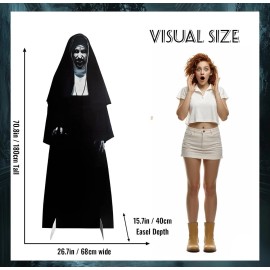 Ickellong Life Size Horror Plastic Corrugated Cutout Evil Nun Demonic Brand New
