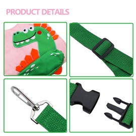 Baby Reins for Walking Toddler Safety Harness with Reins Baby Walking Leash Child Backpack with Wrist Link Anti-Lost Strap for Toddler Boys & Girls-Green