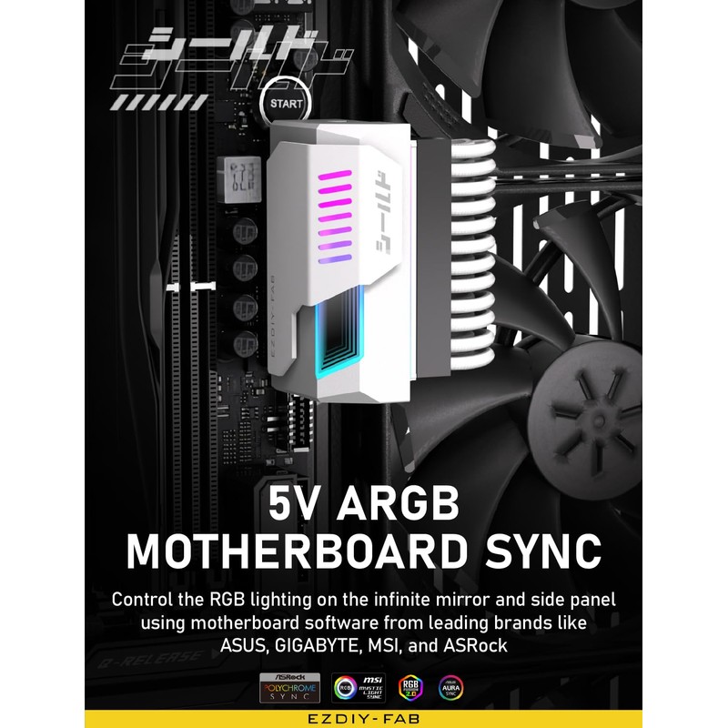 EZDIY-FAB Shield 24-pin 90 Degree Angle Adapter with Infinity Mirror