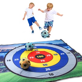 OBEST Football Play Set for Children, Football Play Mat Set, 2 Pieces, Soft Toy, Sports Fun, for Garden, Indoor, Outdoor Games, Creative Gifts