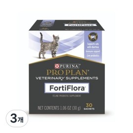 Purina Pro Plan Fortiflora Cat Lactobacillus 30 sachets, 30 servings, digestion + intestinal health, 3 pcs / 퓨리나 프로플랜 포티플로라 고양이 유산균 30포, 30회분, 소화+장건강, 3개