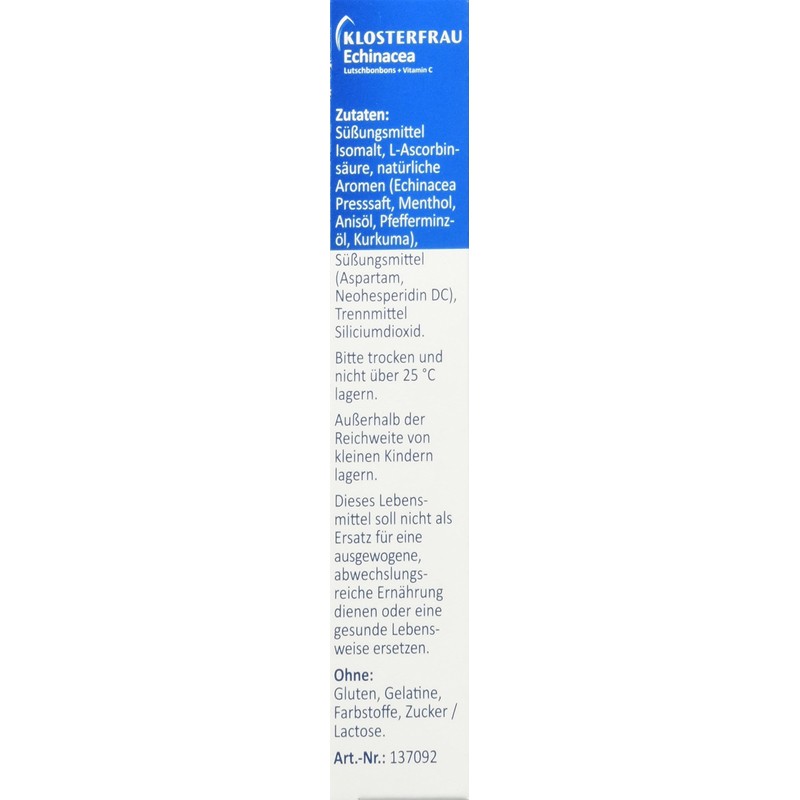 Klosterfrau Echinacea Lozenges + Vitamin C (Pack of 24)