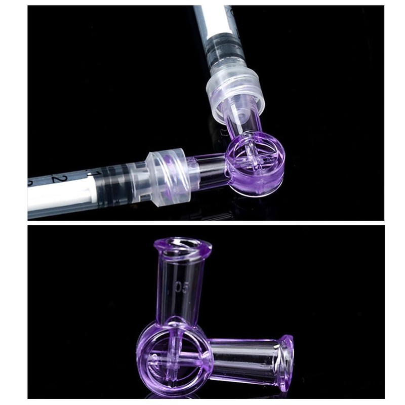 DeaHea 6 Pack Syringe Coupler Disposable 90 Degree Two Way