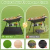 TranRantic Grillmatte für Gasgrill Bodenschutz, 60x105cm Faltbare Grillunterlage Bodenschutzmatte, Outdoor