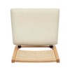 Powell Kasi Natural Wooden Folding Counter Stool with Padded Linen
