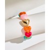 FAUTHENTICUTE Colorful Heart Bead Bracelet for Women with Chunky Gold