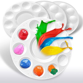 Hulameda 4ps-Paint Tray Palettes, Paint Pallet, Paint Holder, Plastic Palette, Paint Tray Pallets for Kids to Painting or Have a Birthday Painting Party