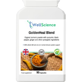 WellScience GoldenHeal Blend: Immune Support, Anti-Inflammatory, and Digestive Health - Organic Turmeric, Curcumin, Black Pepper, Ginger & Cayenne