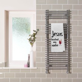 DIBOR Christian Gifts for Women Kitchen Towels, Religious Gifts Dish Towels Dishcloth, Jesus Touched My Water Cloth Hand Tea Towels for Bathroom Kitchen, Religious Decor, 16x24 Inches
