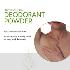 Honeybee Gardens for Men, Unscented Deodorant Powder, 4 ounces | Talc Free | Aluminum Free | Vegan | Cruelty Free | 100% Natural