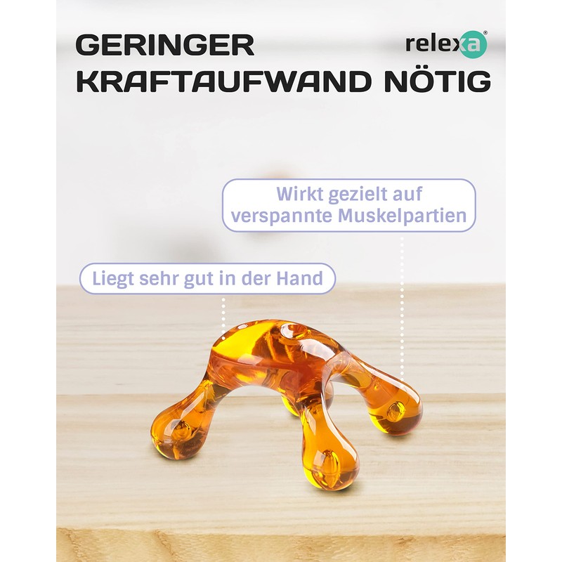 RELEXA Hand Massage Tool | Massage Tool with 4 Contact