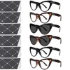 BONCAMOR 6 Pack Fashion Cat Eye Reading Glasses for Women