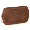 Marc Peter Vintage Darvin Leather Pencil Case with YKK Zip,