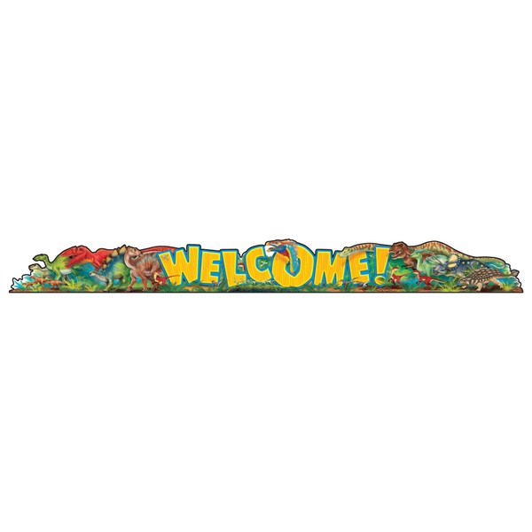 TREND ENTERPRISES, INC. T-25081 Welcome Discovering Dinosaurs Quotable Expressions Banner, 10'
