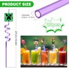 Lonimia 20pcs Pixel Themed Reusable Drinking Straws, 10 Designs PET,