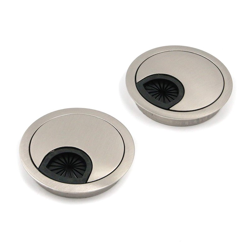 Quluxe Cable Hole Cover, 2-3/8" Zinc Alloy Desk Grommet for