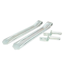 HGW 2 x Trailer Flap Hinge with Screw-On Bolt/Side Hinge Set for Car Trailers (340 mm)