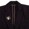 Statement Clear Crystal Spider Brooch In Silver Tone - 55mm