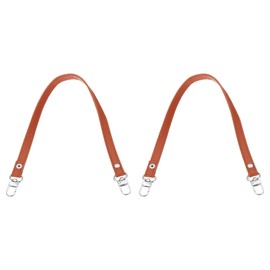 PATIKIL Leather Purse Handle Strap, 2 Pcs 13 Inch Leather Purse Strap Replacement DIY Women Clutch Bag Handbag Top Handle Strap Repair Accessories, Yellow