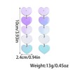 Pink Heart Earrings Lover Heart Dangle Earrings Arylic Heart Shaped