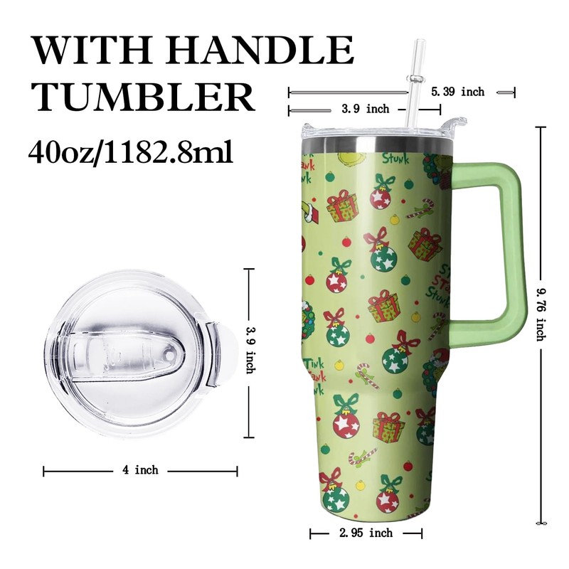40 oz Christmas Tumbler with Handle