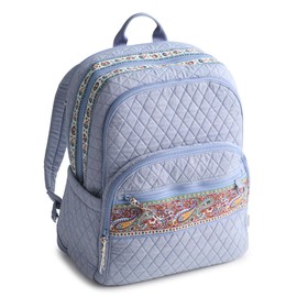 Vera Bradley Women's Large Bancroft Backpack - Premium Cotton, Chambray, One Size