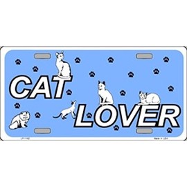 Cat Lover Novelty Metal License Plate Tag LP-1162