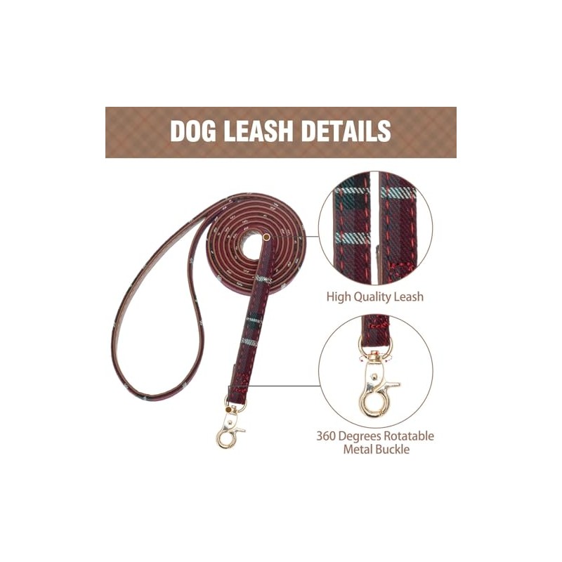 KOOLTAIL- Conjunto de collar y correa para perros pequeños con