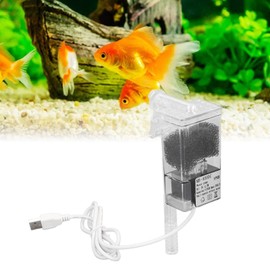 Ultra Quiet Aquarium Hang on Filter, Slim Aquarium Filter Performance Hang On The Back Power Filter Adjustable Flow Space Saving Fish External Hanging Filter