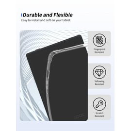 Clear Case for Onyx Boox Poke 5/5s Tablet 6 inch 2024,Thin Slim Lightweight Scratch Proof,Durable Protection Silicone Rubber TPU Cover (Clear).
